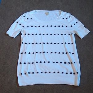 J. Crew Dot Pom Pom Tee